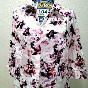 Apt 9 Button Down 3/4 sleeve Blouse